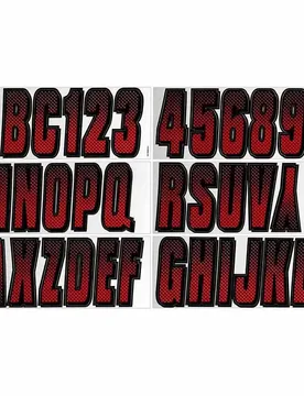 Series 300 Registration Letter Red / Black One Size unisex - Hardline Products - FashionsVida