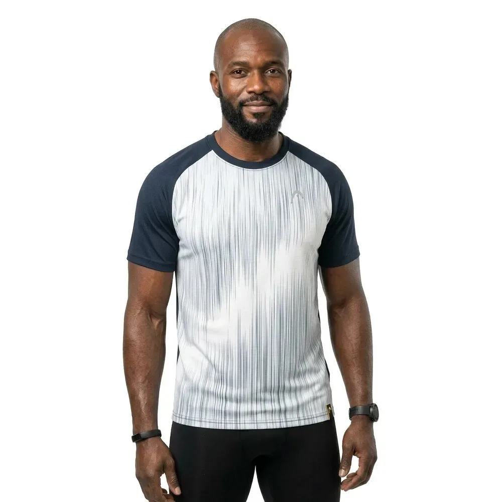 Performance Short Sleeve T-shirt Print Perf M / Na 2XL - Head Racket - FashionsVida