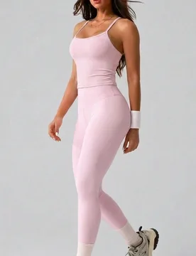 Conjunto de Estilo Callejero para Chica Hot #Moldeador de Body de Verano, Top Deportivo con Espalda Cruzada (Con Almohadillas Removibles) / Camisola s - Shein - FashionsVida