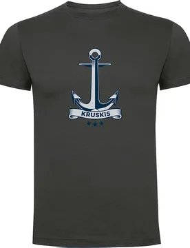 Anchor Short Sleeve T-shirt Dark Grey L Men - Kruskis - FashionsVida