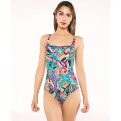 Bañador de mujer abby escote cuadrado foam copa c tirante graduabl