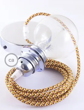 Cables Lampe Suspendue Pendel Pour Abat-jour Rx01 Pixel Diy 1 M Orange / Chrome Plated One Size - Creative - FashionsVida