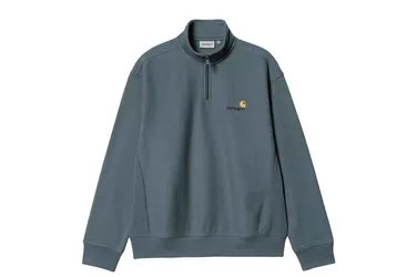 Half Zip American Script Sweat - Sweatshirt-Crewneck - blau - Herren - Size: M