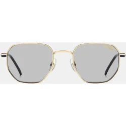 Gafa de sol de hombre ovalada en metal con lente polarizada