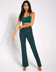 Compressive Flared Leggings Dark Green female