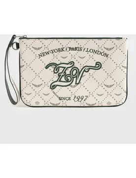 Zadig & Voltaire - Cartera pequeña de mujer de lona revestida con monograma - Zadig & Voltaire - FashionsVida