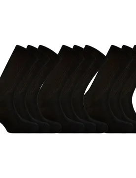 Pack de 9 pares de calcetines en algodón de hombre Basix tobilleros lisos en color - Punto Blanco - FashionsVida