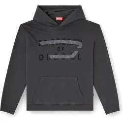 Sudadera con capucha de hombre de algodón con aplique de D