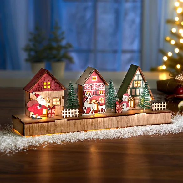 LED-Deko "Weihnachtsdorf mit Festbeleuchtung" - Eldo - FashionsVida