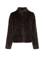 Jacke in Felloptik braun 36 Damen