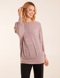 Cut And Sew Batwing Top - S/M / PINK - female
