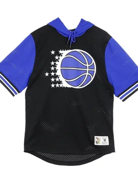 Felpa Leggera Cappuccio Manica Corta Uomo Nba Buzzer Beater Mesh Hoody Hardwood Classics Orlmag Original Team Colors - Mitchell & Ness - FashionsVida
