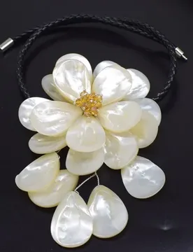 Sea Shell flower necklace white hand woven woman's wedding Jewelry FPPJ wholesale nature 48cm - Aliexpress - FashionsVida