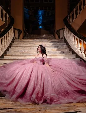 Shiny Quinceanera Dress Crystal Sequins Crystal Decal Long tail off-shoulder Big Bow Vestidos De 15 Quinceanera ﻿Customize - Aliexpress - FashionsVida