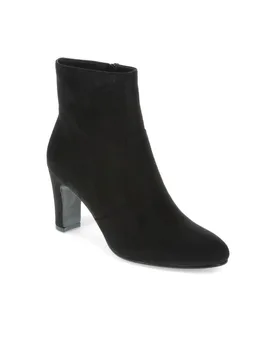 Women's Block Heeled Ankle Boots in Black Size: 5 - Black - Size: 5 - Pavers - FashionsVida