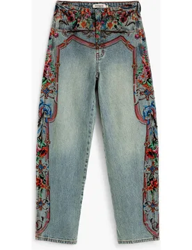 Pantalón de mujer vaquero estampado - Desigual - FashionsVida