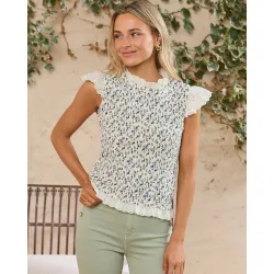 Top de flores de mujer