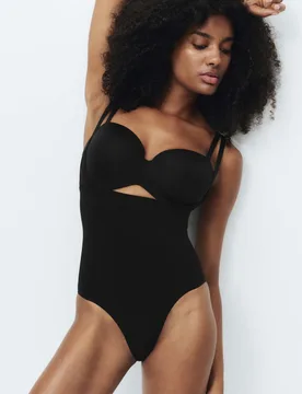 Body Sculpt Wear Your Own Bra Bodysuit Black female - Body by M&S - FashionsVida
