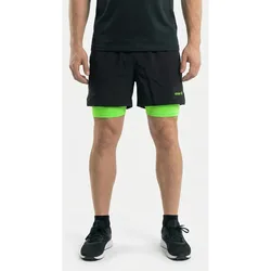Pantaloni Corti Coral Black / Light Green 2XL