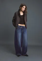 Gekreuzte Doubleface-Jacke Braun M