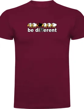 Maglietta A Maniche Corte Be Different Bike Dark Red - Kruskis - FashionsVida