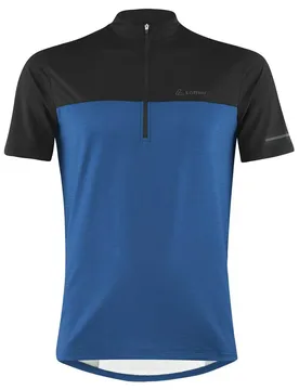 Maglia A Maniche Corte Glow Half Zip Marin - Loeffler - FashionsVida
