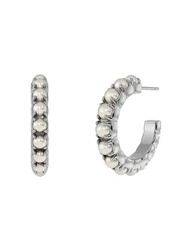Ohrringe LILO HOOPS Large Steel silber Damen - Edblad - FashionsVida