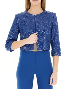 Coprispalle bolero paillettes BLU S - Rinascimento - FashionsVida
