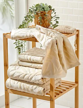 Gästehandtücher beige 35x35 cm, 2er-Set - 3Pagen - FashionsVida