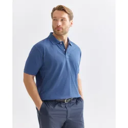 Polo manga corta melange hombre