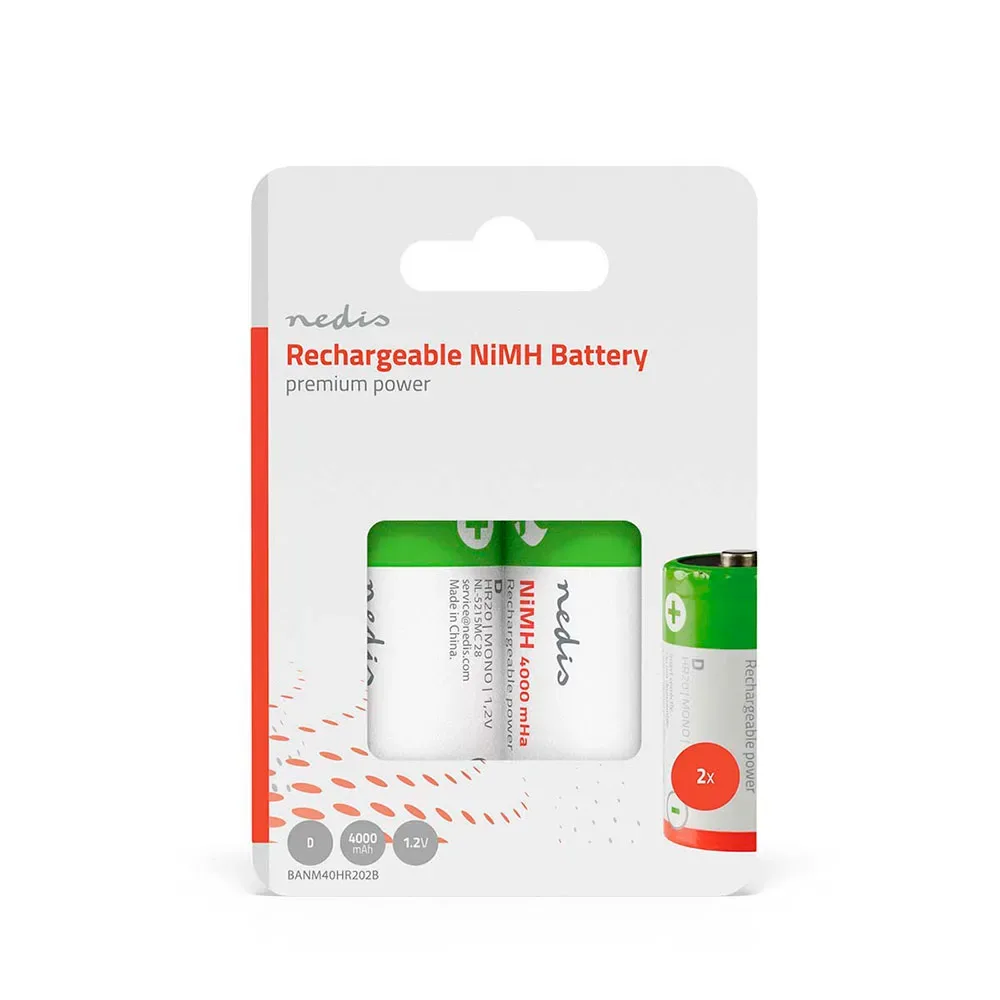 Batterie Ricaricabili Banm0hr202b White One Size - Nedis - FashionsVida