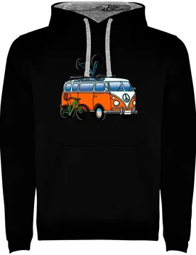 Sweat à Capuche Hippie Van Mtb Two-colour - Kruskis - FashionsVida
