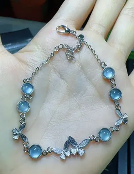 Natural A Jade Ice Blue Butterfly Bracelet - Aliexpress - FashionsVida