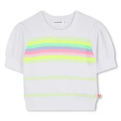 Pull à Manches Courtes U21969 White 4 Années Fille