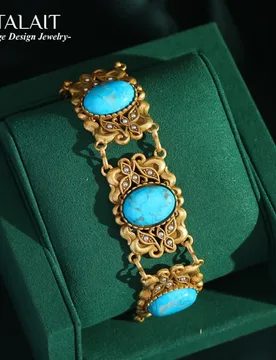 Vintage Gold Color Natural Stone Oval Sea Blue Bracelets for Women Butterfly Antique Jewelry Accessories New 2025 Boho Friends - Aliexpress - FashionsVida