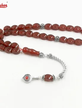 Gemstone Tasbih Natural Brazil Red Agate stone Islamic misbaha bracelet prayer bead turkish fashion Gift eid Muslim accessories - Aliexpress - FashionsVida