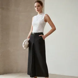 FALDA PLISADA DE PATCHWORK PARA MUJER XS