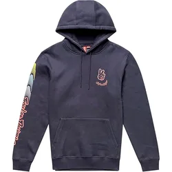 Troy Designs Felpa Con Cappuccio Peace Out Carbon / Black
