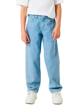 Jeans Rose St Rhine Fit 3366 Light Blue Denim 10 Anni - Name it - FashionsVida