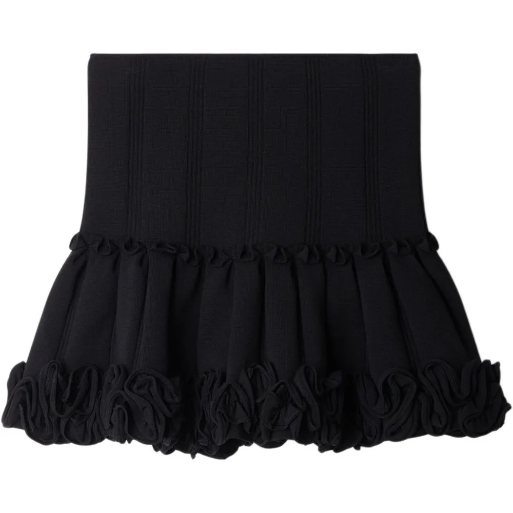 Falda corta de punto acanalado acampanada - sandro - FashionsVida