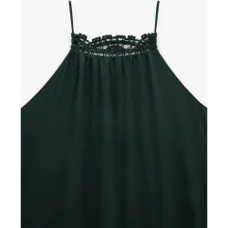 Vestido midi fluido en liso