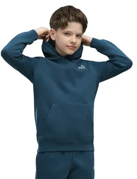Felpa Con Cappuccio Essential 2 Color Small Nº1 Logo Midnight Petrol 7-8 Anni - Puma - FashionsVida
