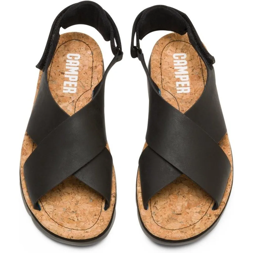 Sandalias planas de mujer de piel oruga - Camper - FashionsVida
