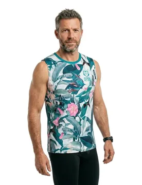 Garden Sleeveless T-shirt Multicolour M Men - OTSO - FashionsVida