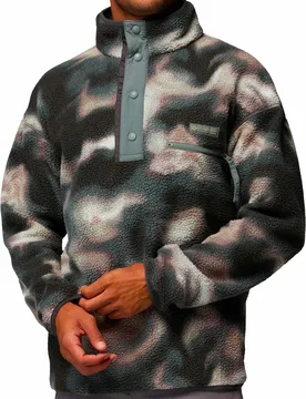 Polaire imprimée demi-pressionnée - Helvetia II Printed Half Snap Fleece Sedona Sage Dyeflow - Taille M - Gris - Columbia - FashionsVida