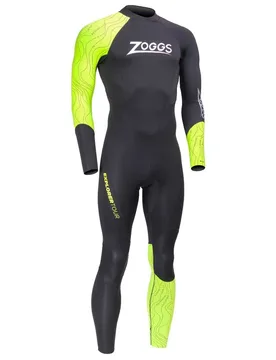 Explorer Tour Long Sleeve Neoprene Wetsuit Black / Yellow XS Men - Zoggs - FashionsVida