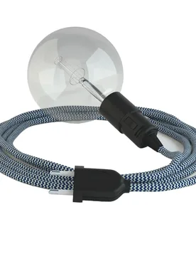 Cables Suspension Luminaire Rz12 Zigzag 3 M Blue / Black One Size - Creative - FashionsVida
