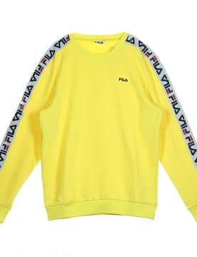 Felpa Leggera Girocollo Uomo Aren Crew Dark Grey Melange - Fila - FashionsVida