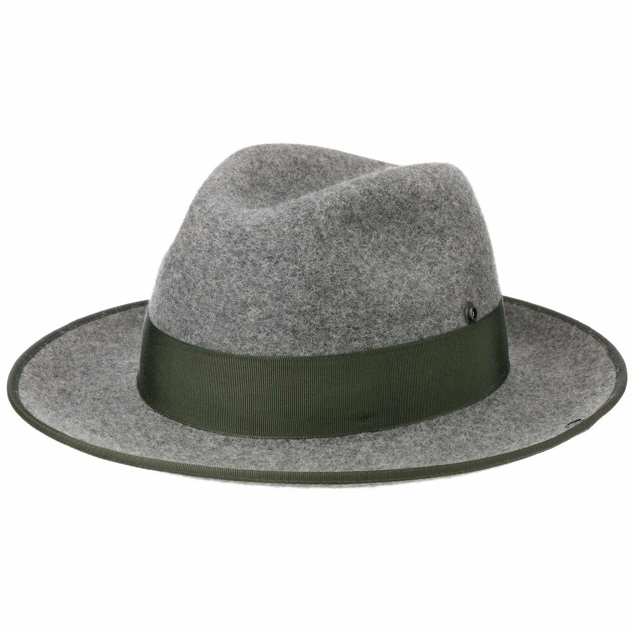 Tyrolean Hat by - grey - Size: 55 cm - Lodenhut Manufaktur - FashionsVida