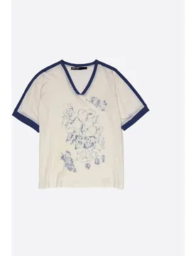 Camiseta de mujer logo frutas lino lavado - Bimba y Lola - FashionsVida